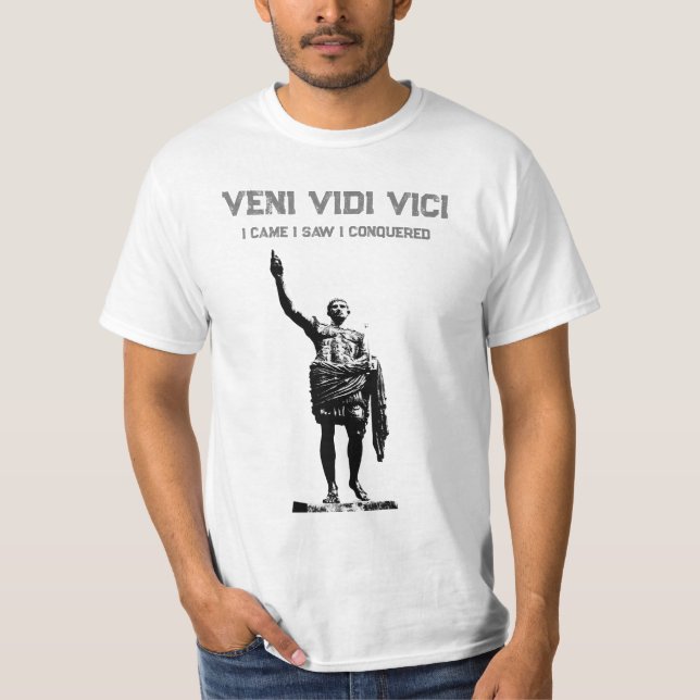 Camiseta Caesar Veni Vidi Vici Motivación De Citas Mens (Anverso)