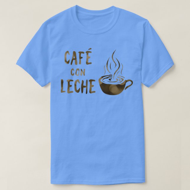 Camiseta caf con leche (Diseño del anverso)