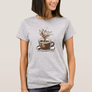 Camiseta Café 2 cafeína, java, bebida, bebida, bebida, expr