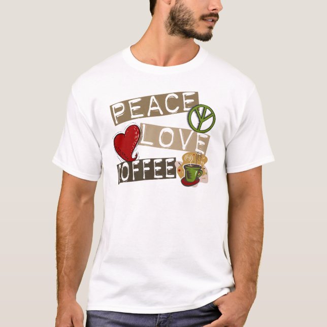 CAMISETA CAFÉ 2 DEL AMOR DE LA PAZ (Anverso)