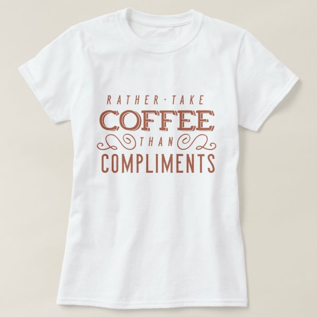 Camiseta Café a elogios (Diseño del anverso)