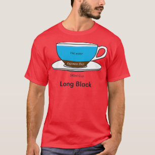 Camiseta Café Addict Long Black sin fondo