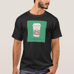 Camiseta Café Adicción Humor Caffeine Cup Diversión Grasa