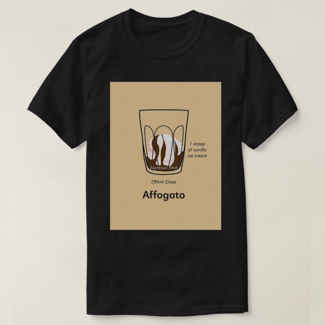 Camiseta Café Adicto Affogato (Diseño del anverso)