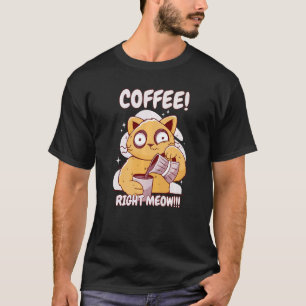 Camiseta Café Ahora Miau Miau Gatos Esponjosos