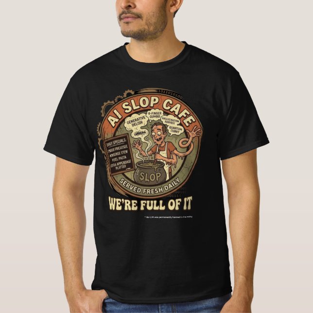 Camiseta Café AI Slop (Anverso)