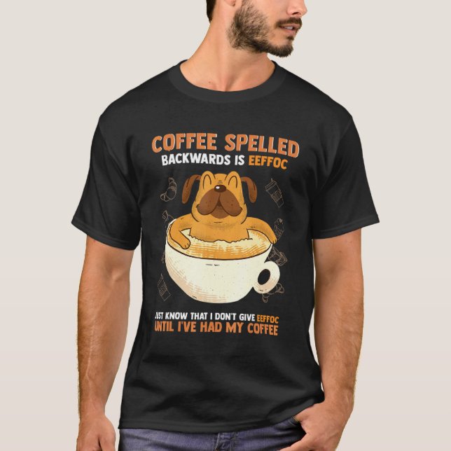 Camiseta Café al Revés Eeffoc Pug (Anverso)