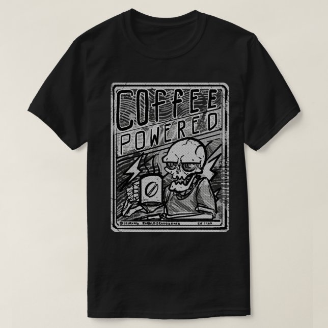 Camiseta Café alimentado 1 (Diseño del anverso)