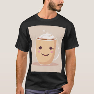 Camiseta Café Amante Café Barista Taza Latte Kawaii Lindo M