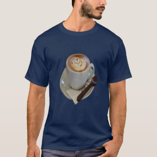 Camiseta Café Americano Con Diseño De Tulipanes Y Chocolate