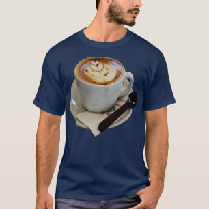Camiseta Café Americano con diseño de tulipanes y chocolate
