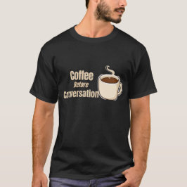 Camiseta Café Antes de Conversación Chiste de Café Divertid