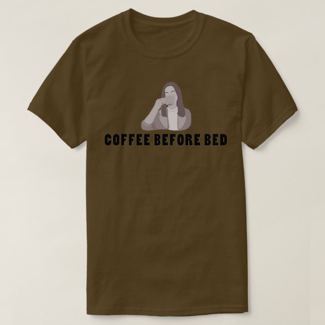 Camiseta Café antes de la cama (Diseño del anverso)
