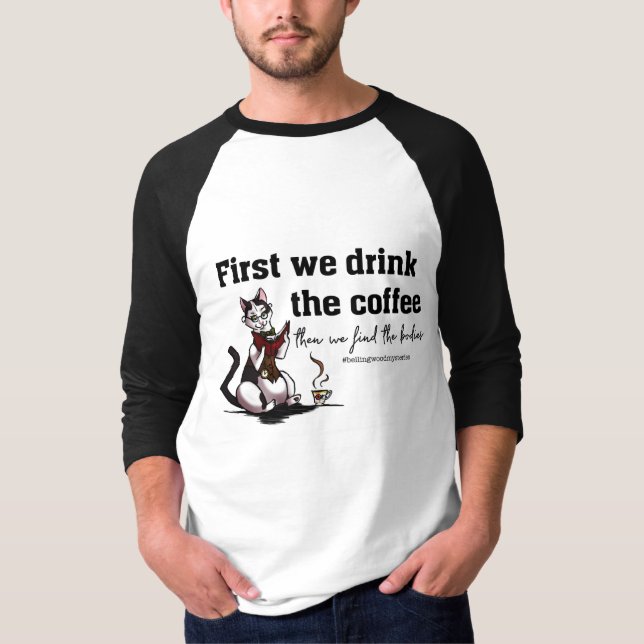 Camiseta Café antes de los cuerpos Raglan Shirt (Anverso)