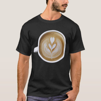 Camiseta Café Art Love Latte Cappucccino Heart Barista Gif