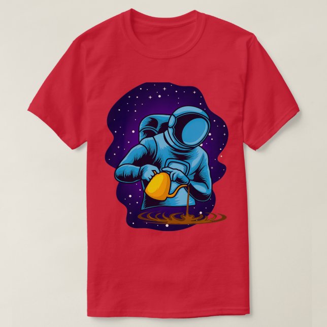 Camiseta Café astronauta Barista (Diseño del anverso)