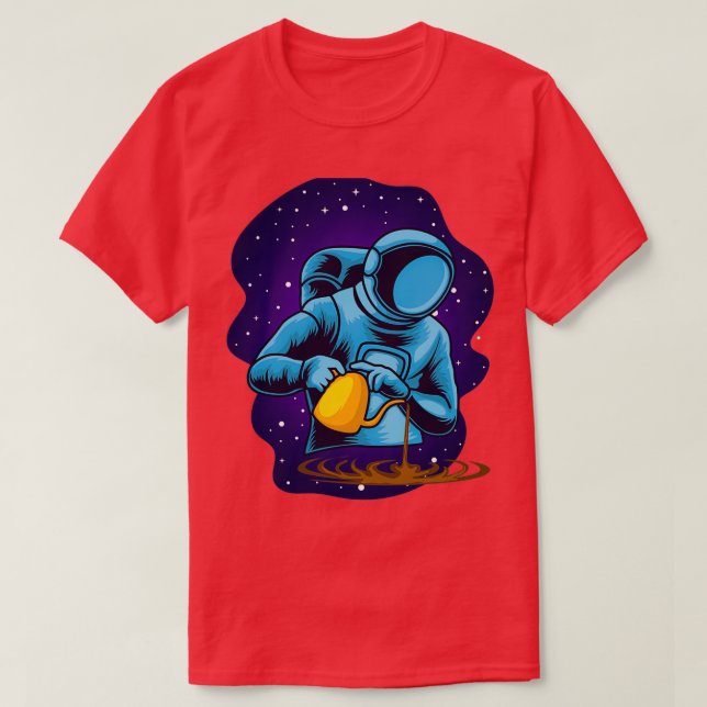 Camiseta Café astronauta Barista 1 (Diseño del anverso)