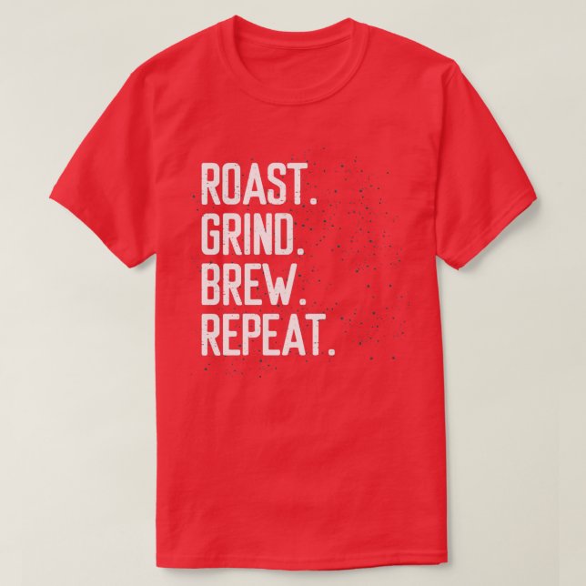 Camiseta café barista asado (Diseño del anverso)