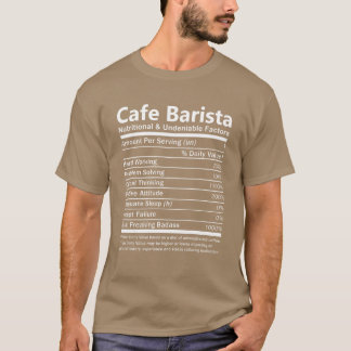 Camiseta Café Barista Nutricional E Innegable