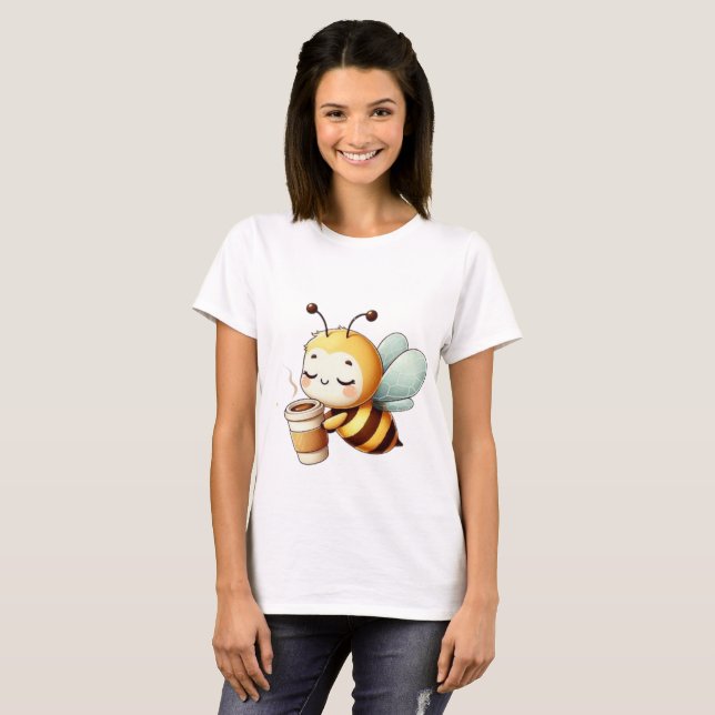 Camiseta Café Bee – Modo Energía Matutina (Anverso completo)