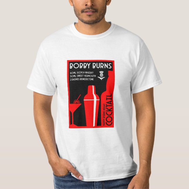 Camiseta Café Bobby Burns Whiskey (Anverso)