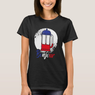 Camiseta Café Bonjour Café Café francés de prensa