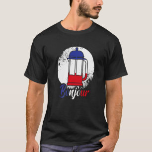 Camiseta Café Bonjour Café Café francés de prensa