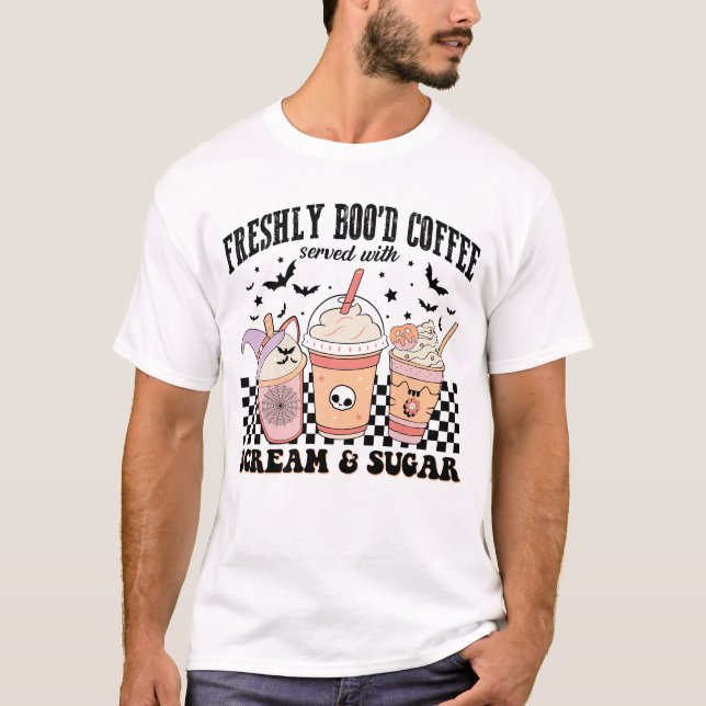 Camiseta Café Boo Fresco Con Nata Y Azúcar (Anverso)