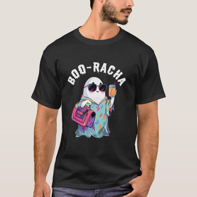 Camiseta Café Boo Racha Leopard Bebe Fantasma (Anverso)