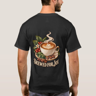 Camiseta Café Botánico Brewed for Joy Estampado en la Parte
