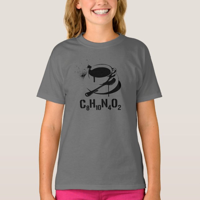 Camiseta Café C8H10N4O2 (Anverso)