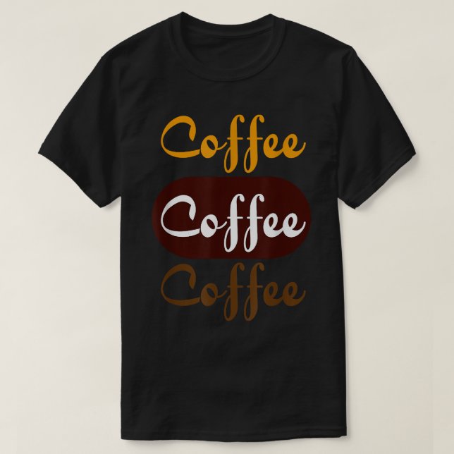 Camiseta Café café, letra manuscrita (Diseño del anverso)