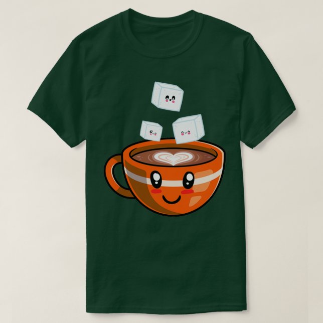 Camiseta Café Cafeína Caf Espresso Cappuccino 16 (Diseño del anverso)