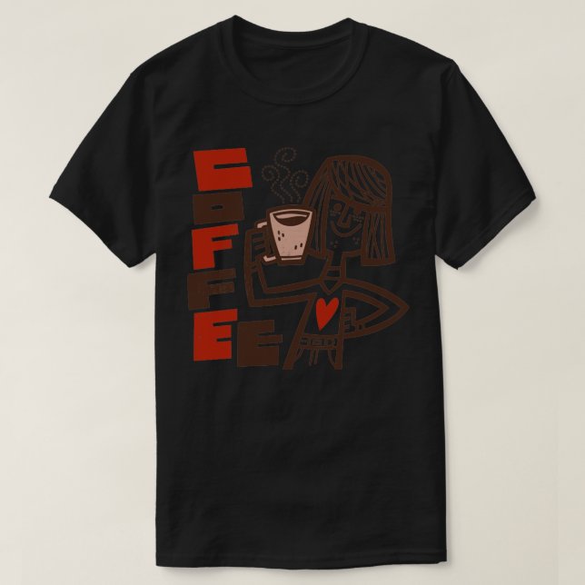 Camiseta Café caliente (Diseño del anverso)