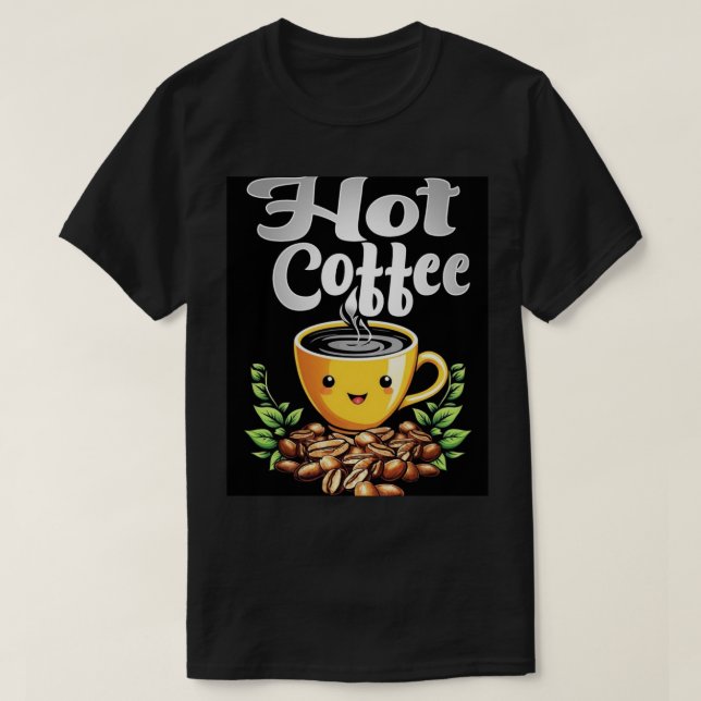 Camiseta Café caliente. (Diseño del anverso)