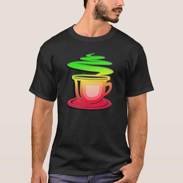 Camiseta Café caliente liso (Anverso)