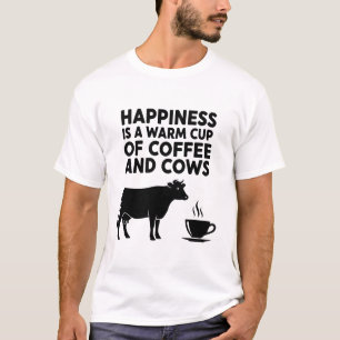 Camiseta Café caliente y vacas