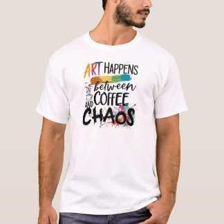 Camiseta Café, caos y creatividad