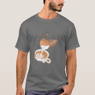 Camiseta Café Cappuccino Leche espuma Café Lover Espre