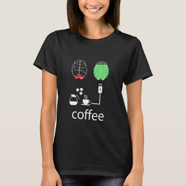 Camiseta Café Carga Mi Estado de Ánimo (Anverso)