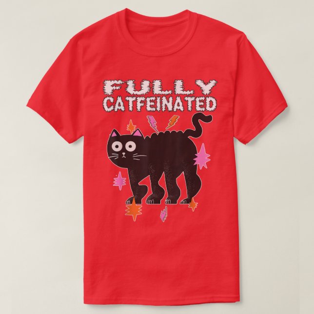 Camiseta Café Cat Kitty Kat Kitten Cafeinated Java Cat F (Diseño del anverso)