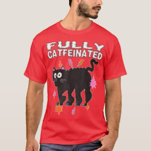 Camiseta Café Cat Kitty Kat Kitten Cafeinated Java Cat F