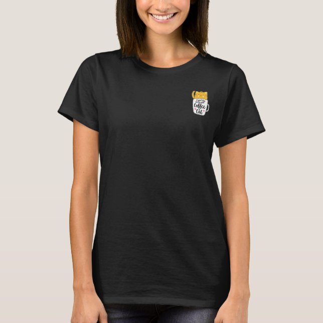 Camiseta Café Cat naranja (Anverso)