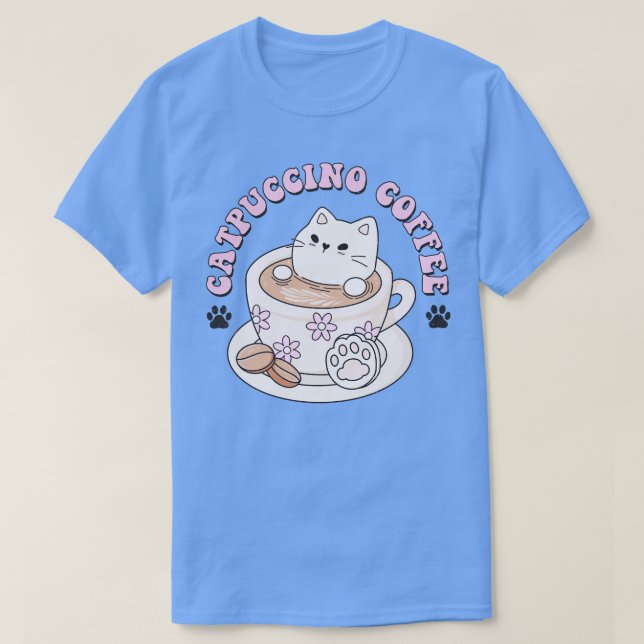 Camiseta Café Catpuccino (Diseño del anverso)