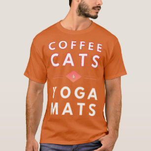 Camiseta Café Cats amp Yoga Mats Funny Caffeine Lover Diver