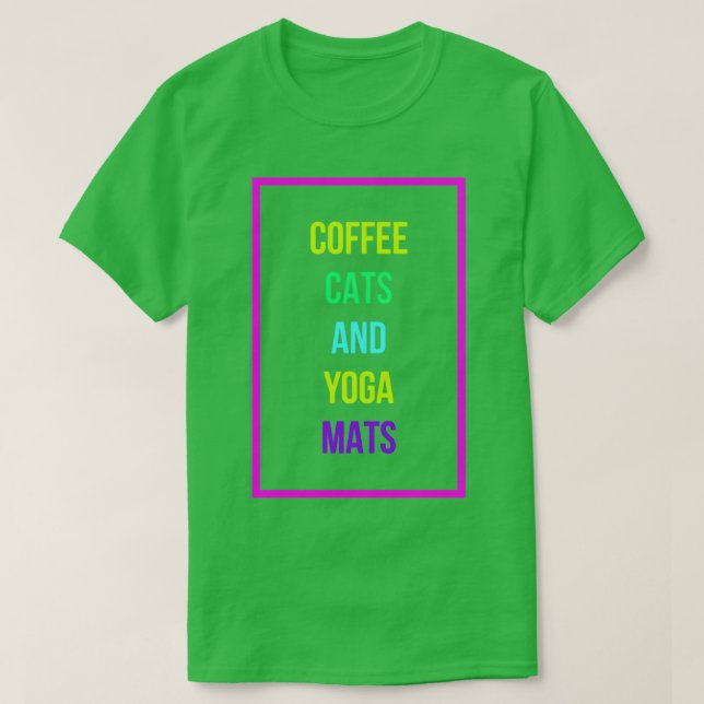Camiseta Café Cats amp Yoga Mats Funny Caffeine Lover Diver (Diseño del anverso)