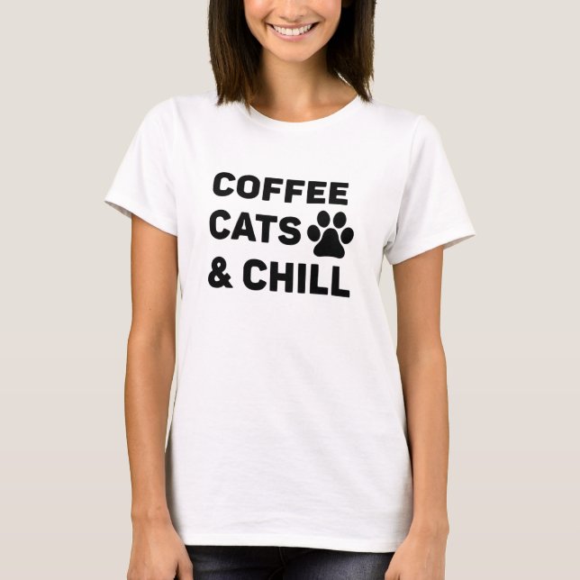 Camiseta Café Cats & Chill (Anverso)