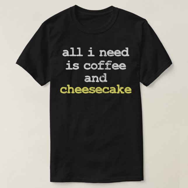 Camiseta Café Cheesecake (Diseño del anverso)