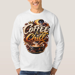 Camiseta Café & Chill Acogedor Amante del Café Retro Espres