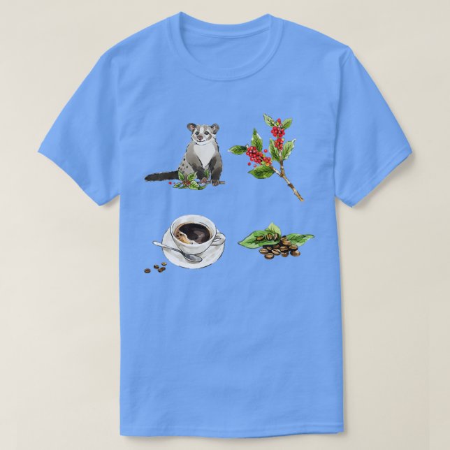 Camiseta Café Civet Luwak (Diseño del anverso)